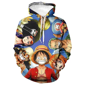 Jeseni Anime Enem Kosu moški pulover s kapuco Luffy Moda 3d print Majica Visoke Kakovosti Hoodies Moških Hip Hop Hombre encapuchado