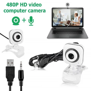 Webcam, USB 2.0 Fotoaparat Samodejno Ostrenje Spletne Kamere, spletne Kamere Z Mikrofonom HD prenosni računalnik Za Windows 2000 Win10 Za Namizni Računalnik