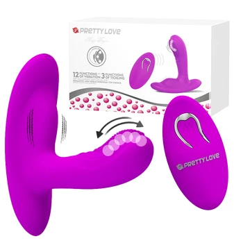 Seks Izdelkov Vibrator brez naramnic G-spot Dildos 3-funkcija golicanje Klitorisa Massager Brezžični Daljinski upravljalnik Sex igrače za ženske