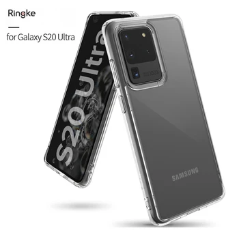 Ringke Fuzije za Galaxy S20 Ultra Silikona Primeru Prilagodljiv Tpu in Pregleden Težko PC Hrbtni Pokrovček Hibrid