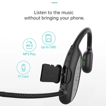 AIKSWE Bluetooth Odprite Ušesa MP3 Brezžični Športne Slušalke Surround Slušalke Stereo prostoročno Z Mikrofonom Za Vožnjo