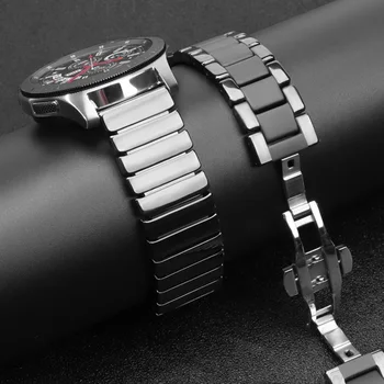 Keramika 22 mm watch band za samsung galaxy watch 3 45mm 46mm Prestavi S3 Meje Amazfit bip gtr huawei watch gt 2 grt 44 mm Trak