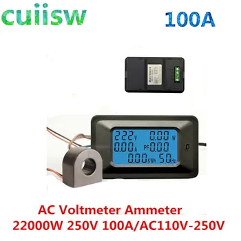 AC 22000W 250V 100A Digitalni Napetost Metrov indikator Power Energy Voltmeter Ampermeter trenutno Ojačevalniki Volt wattmeter tester detektor