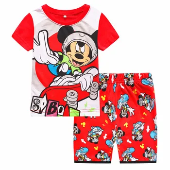 Otrok Pižamo Nastavite Risanka Pixar Cars Strela McQueen Mickey Baby Boy, Girl Obleke Poletje Otroško Sleepwear Pižame Pijamas Set