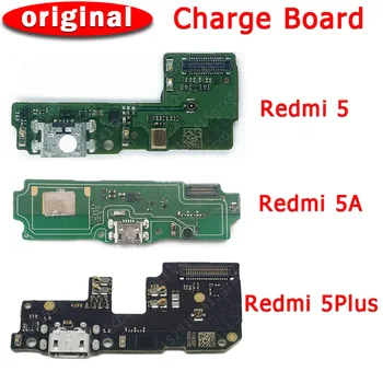 Original USB Charge Odbor Za Xiaomi Redmi 5 Plus 5A Polnjenje Vrata PCB Butec Priključek Flex Kabel Nadomestni Rezervni Deli