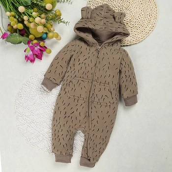 2018 baby outwear kostum srčkan živali zajec model romper enega kosa jumpsuit hooded debele malčke baby boy girl zimska oblačila