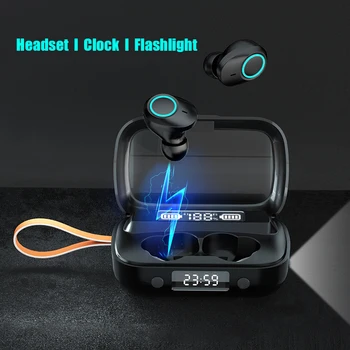 2000mAh Bluetooth Brezžične Slušalke z Mešanico Pravi Brezžični Čepkov Žične Slušalke Športne Touch Kontrole Slušalka za Iphone