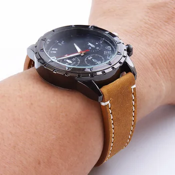 Pravega Usnja Watchband 18 19 20 21 22 mm 24 mm Trak Za Samsung Galaxy 42mm 46mm Prestavi S2 S3 in Pas Za Huawei Watch GT Zapestnica