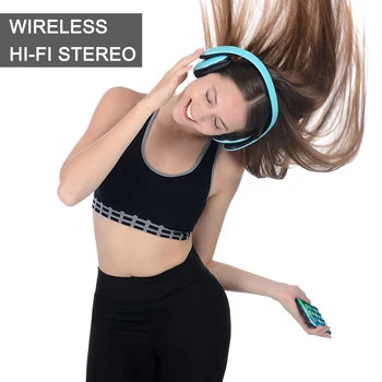 Zanchie Brezžične Bluetooth Slušalke Stereo Hi-Fi Nad Uho Slušalke z Mikrofonom, Zložljive, 30H Dolžina, Telefona in PC
