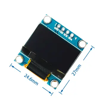 5pcs/veliko Belo Modra barva 128X64 OLED LCD LED Zaslon Modul Za Arduino 0.96 I2C IIC Serijska novo original z CaseI