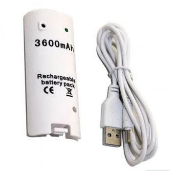 Bela 3600mAH Polnilne Baterije, Polnilec, Kabel za Nintendo Wii Remote Controller YY