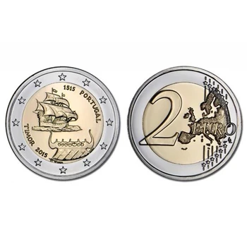 Portugalska 500. Obletnici Odkritja Vzhodni Timor 2 Euro Pravi Original Kovancev Res Euro Zbirka Priložnostni Kovanec je Unc