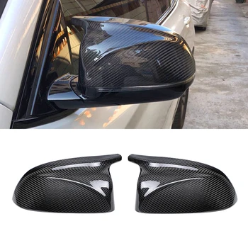Ogljikovih Vlaken Avto Rearview Mirror Pokrovi za BMW X3 X4 X5 G01 G08 G02 G05 2019 2020 Ne X3M X4M Strani Ogledalo Zajema Kape Sijaj Črna