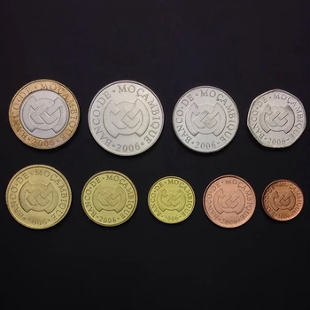 Mozambik 9 Kovanec Celoten Sklop Resnično Izvirno Kovancev Originalne Izdaje Zbiranje Kovancev Unc