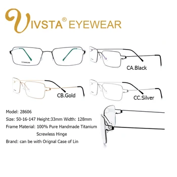 IVSTA Titana Očala Moških Retro Oliver Ultralahkih Kratkovidnost Kvadratnih korejski Optični Okvir Očal Ročno