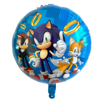 10pcs 18 inch Risanka Sonic Folija Balone Helija, Jež Baby Tuš Rojstni Dekoracijo Potrebščine Otroci Igrače Zraka Globos