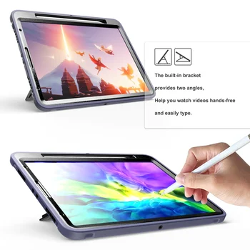 Shockproof Oklep Primeru za Novi iPad Pro 2020 Primeru Svinčnik Imetnik Roko Trak Stojalo Nazaj Kritje za iphone Pro 11 Za 12,9 2020 Pokrov
