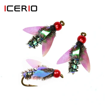 ICERIO 6PCS Komar Housefly Realne Insektov Vabe za Ribolov Postrvi muhami #12
