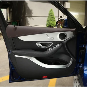 Avto-Styling Vrata Plošča Dekoracijo Trakov Oblikovanje Trim Za Mercedes Benz GLC Razred X253 220 260 300-2019 Notranje zadeve Opremo
