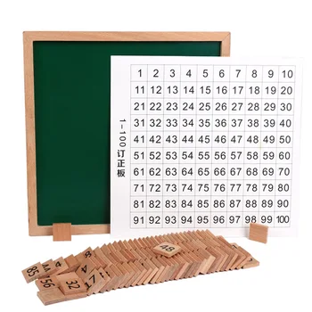 Resnično Montessori Pripomočkov Za Poučevanje Matematike 1 - 100 Štetje Otroci Lesene Igrače Digitalni Odbor Ploščo Izobraževalne Matematike Igrača