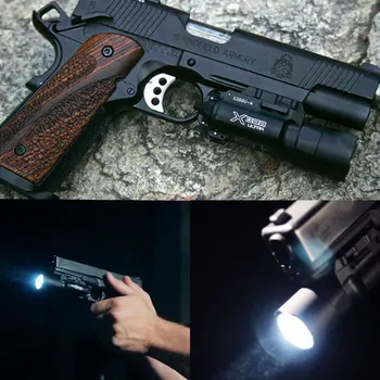 Vojaško Orožje LED Airsoft Pištolo Svetlobe 500 Lumnov Konstantno/ Kratkotrajno 20 mm Picatinny Weaver Železniškega Taktično Pištolo Svetilka