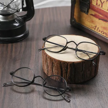 Vintage Čistega Titana Očal Okvir Moških Kvadratnih Luksuzne Blagovne Znamke Recept Kratkovidnost Optična Očala Okvir Žensk Majhno Polje Očala