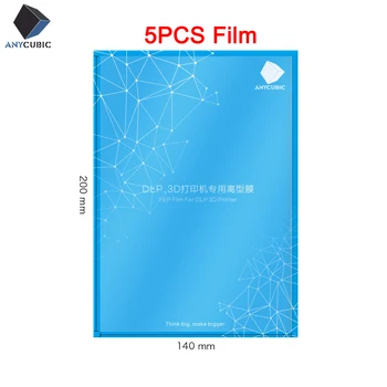 ANYCUBIC 5PCS/Veliko FEP Film Za Foton Foton S SLA/LCD 3D Tiskalnik 0.15-0.2 mm Fep 140x200mm 3D Tiskalnik Filamentov impresora