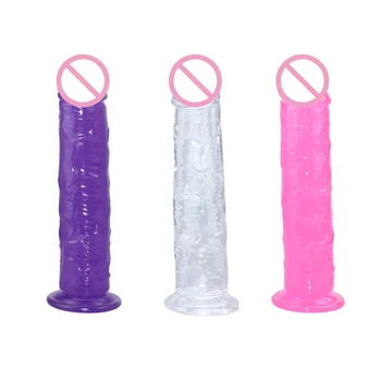 Mehak jelly velik dildo realističen penis dick na sunction pokal analni vibrator butt plug spolnih igrač za moške vagina masaža dildos za ženske