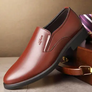 Poslovni moški Usnjeni Čevlji Poletje Dihanje Slip za Moške Formalno Čevlji Delo Vožnje Mens Loafers