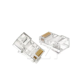 1000pcs/veliko RJ45 RJ-45 Ethernet Kabli Modul Priključite Omrežni Priključek za UTP Cat5 Mrežo Cat5e Kabel Kristalno Glave 8P8C
