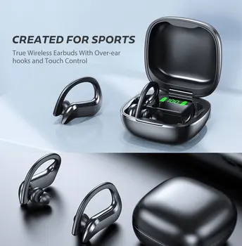 TWS Brezžične Bluetooth Slušalke Športne Vodotesne Slušalke Touch Kontrole Visi Čepkov za Ušesa Slušalke Z Mikrofonom