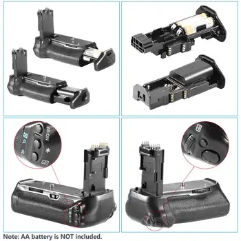 Neewer Battery Grip Držalo (Zamenjava Grip za Canon BG-E14) in 2 Kosa 2000mAh LP-E6 LP-E6N Zamenjava Baterije