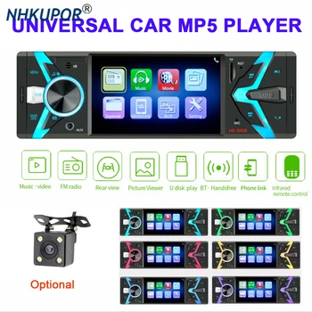 Univerzalni Avto Multimedijski Predvajalnik MP5 1 Din Radio UKV Stereo Podpora prostoročno Bluetooth Ogledalo Povezavo USB, SD, AUX Obračanje Fotoaparat