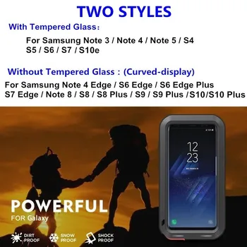 Luphie Kovinski Oklep Popolno Zaščito Ohišje za Samsung Galaxy S10 S8 S9 Plus S10e S5 Opomba 10 Pro 9 5 4 S6 S7 Rob Shockproof Pokrov