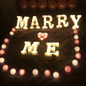 DIY Pismo Simbol Znaka Srce Razsvetljavo Plastika LED Luči, Poroka, Valentinovo Dekoracijo Poroke Stranka Posla Dekoracijo