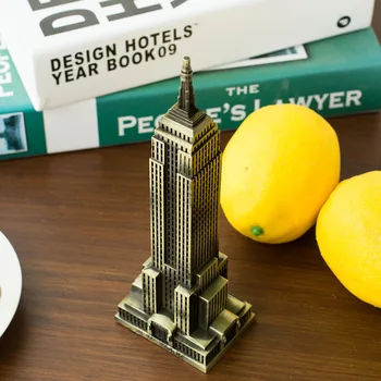 Slavni newyorški Empire State Building zgradba točko turistični spominek darilo model kovin okraski