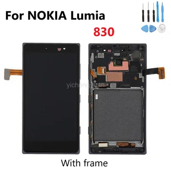 AMOLED zaslon LCD Za NOKIA Lumia 830 LCD Zaslon na Dotik, Računalnike Skupščine Original Za Nokia Lumia 830 LCD-Zaslon Z Okvirjem