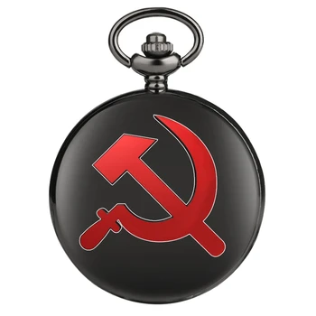 Rdeča ZSSR Sovjetski Ginekologijo in Kladivo Slog Quartz žepna ura Ogrlica Bronasto Obesek Ura CCCP Rusija Simbol Komunizma Verige Darila