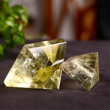 Naravni Citrine Piramida rumena Quartz crystal moda Energije Zdravljenje Feng Shui Egipt Egiptovski kamniti Okras Doma Dekor