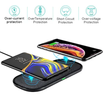 CHOETECH Dual Wireless Hitro Polnilnik Qi Certified Dvojno Brezžično Polnjenje Tipke za iPhone za Samsung Galaxy S20 za Galaxy brsti