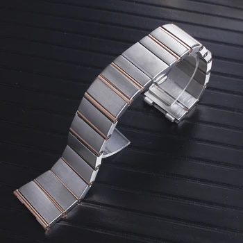 Iz nerjavečega jekla watchband 18 mm 23 mm 25 mm watch traku Primerna za omega watch band trdnega jekla watch zapestnica