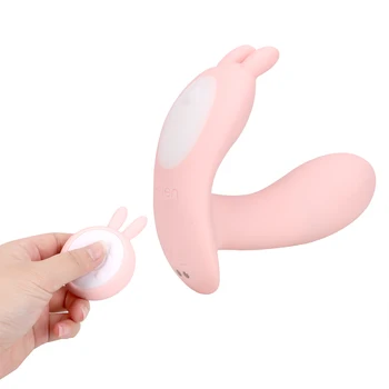 OLO Daljinski upravljalnik Nosljivi Rabbit Vibrator 10 Vibracije Načini Pametne Ogrevanje Dildo, Vibrator G-spot stimulacijo Klitorisa