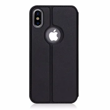 PU Usnja Flip Case za iPhone Apple X Luksuzni Telefon Primeru Odprite Okno za Prikaz Stojalo Magnet Zaprtje Primeru za iPhone X Silikonski Pokrov
