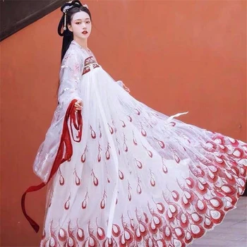 Retro Kitajski Folk Dance Oblačila Sklop Dinastije Tang Princesa Cosplay Fazi Obrabe Azijsko Tradicionalno Ženske Hanfu Kostum Obleko Pravljice