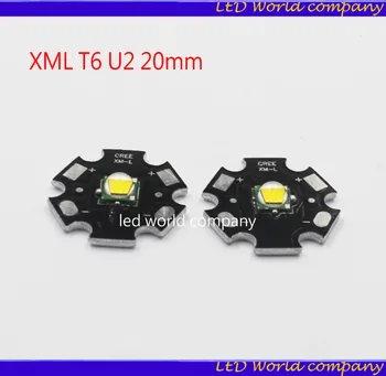 10 KOS CREE XML XML T6 T6 LED U2 10W BELA Topla Bela High Power LED Čip Oddajnik z 20 mm PCB za DIY