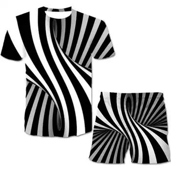 Fantje, Dekleta, Pisane Vortex 3D T-shirt Otrok Luknjo Whirlpool Tisk T-shirt 2020 Poletje Otroci majice Oblačila 4-14 Let