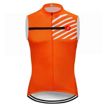 2021 Oranžna Ekipa Top Kolesarski Dres Oblačila Kolo Ropa Ciclismo Mens Poletje brez Rokavov Quick-dry Kolesarjenje Maillot Culotte Obrabe