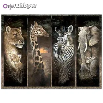 Daimond Slikarstvo 5D Celoten Kvadratni/ Krog Leopard, Žirafa, Zebra Umetnine Diamond Slikarstvo Nosorogovo Kristalno Navzkrižno Šiv Mozaik 901