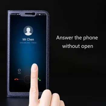 Za Huawei Honor 8x Primeru Luksuznih Celoten Pogled Okno Flip PU Usnje Primeru Telefon za Huawei Honor 8x zaščitna torbica Pametni Telefon Primeru