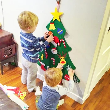 1set smešno, da Božično drevo igre počutil visi DIY drevo ornament nalepke božič darilo novo leto igra za otroke natalne